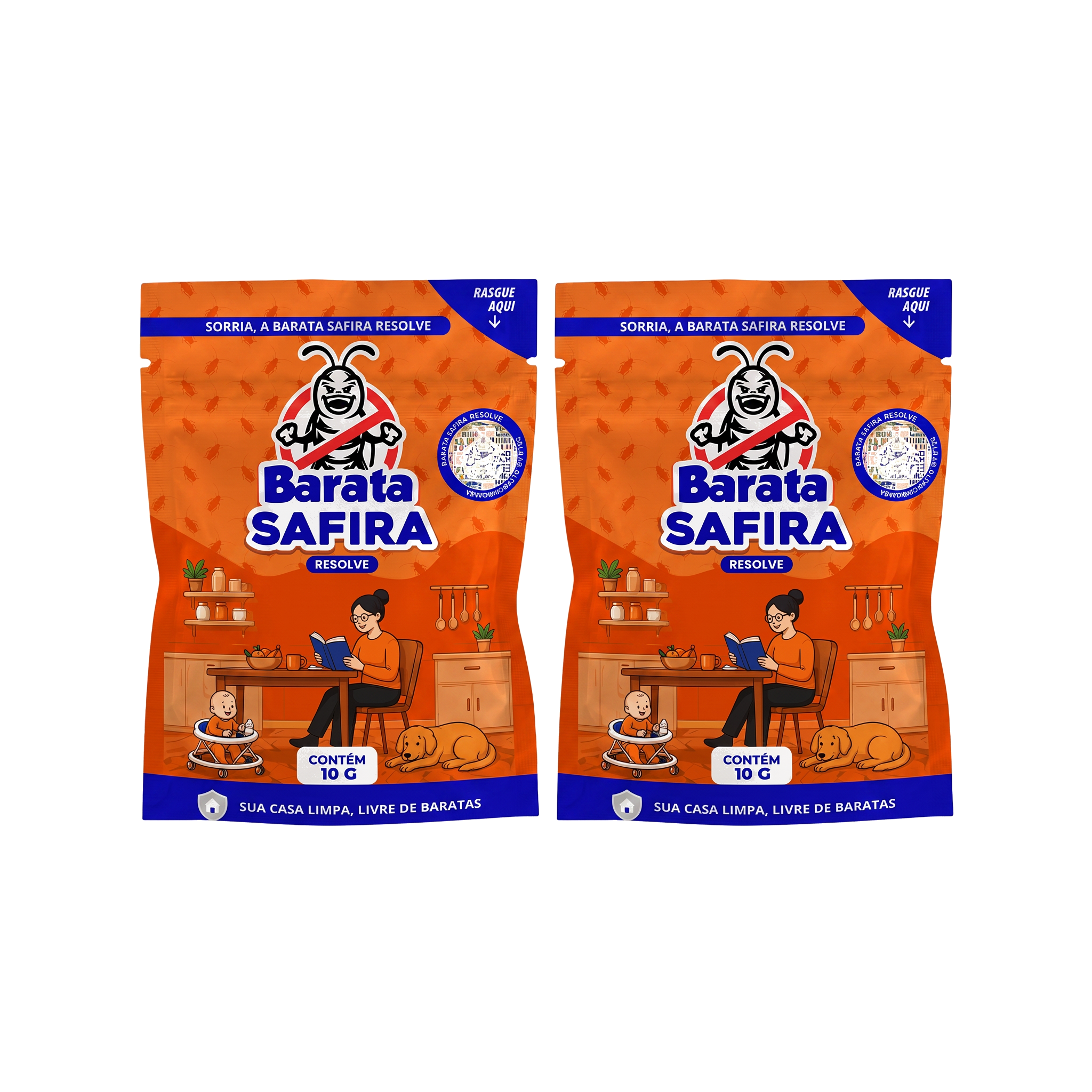 Barata Safira Resolve - Kit 2 Unidades