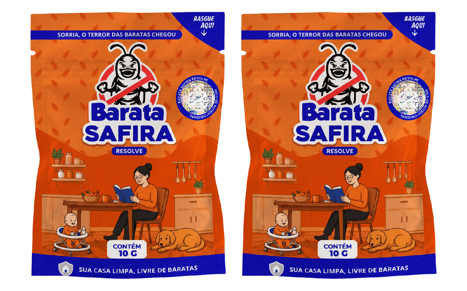 Barata Safira Resolve - Kit 2 Unidades
