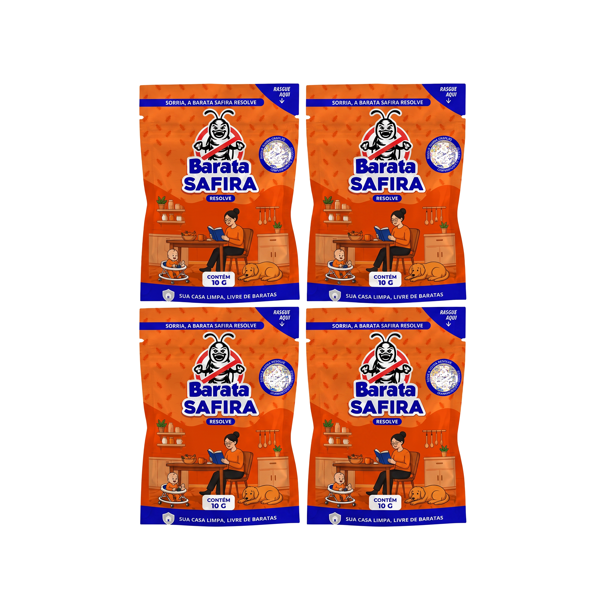 Barata Safira Resolve - Kit 4 Unidades